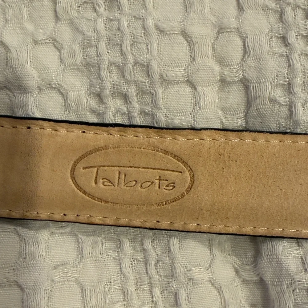 Talbots Brown Leather Belt Size S (B1)